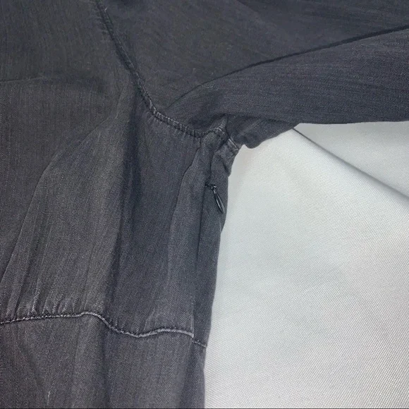 Madewell Denim Ruffled Mockneck Dress - Picture 8 of 11